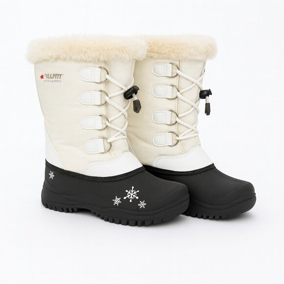 Baffin Polar Proven Winter Snow Boots White Black Youth Size 13 – Warm, Durable - Picture 1 of 13